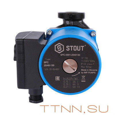 Насос для отопления STOUT 25/40-130 (SPC-0010-2540130) Насос для отопления STOUT 25/40-130 (SPC-0010-2540130)