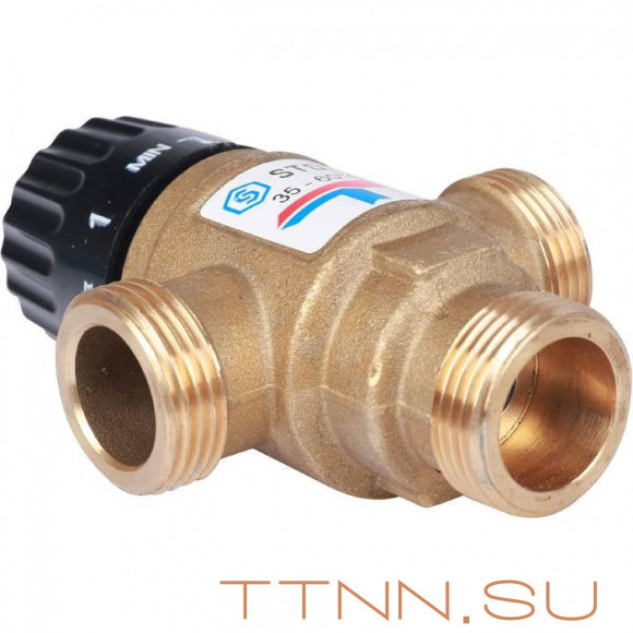 Смесительный клапан STOUT 3/4 НР 35-60°С KV 1,6 м3/ч Смесительный клапан STOUT 3/4 НР 35-60°С KV 1,6 м3/ч