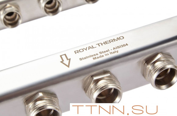 Для отопления Royal Thermo 1" ВР-3/4" НР, 11 выходов, нерж. (RTE 51.111) Для отопления Royal Thermo 1" ВР-3/4" НР, 11 выходов, нерж. (RTE 51.111)