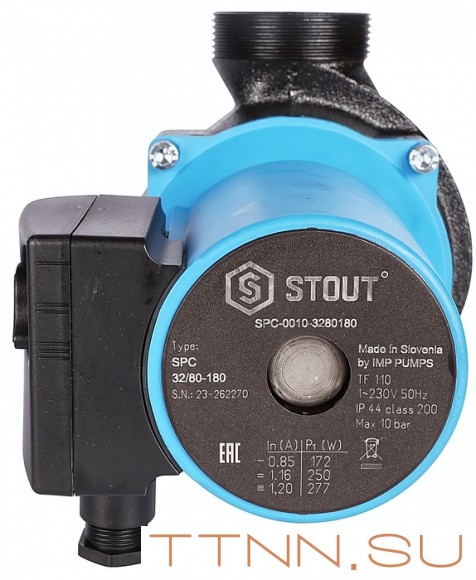 Насос для отопления STOUT 32/80-180 (SPC-0010-3280180) Насос для отопления STOUT 32/80-180 (SPC-0010-3280180)
