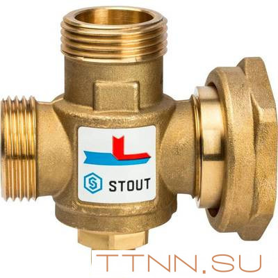 Смесительный клапан STOUT G 1 М-G 1 1/2F-G 1 M 60°С Смесительный клапан STOUT G 1 М-G 1 1/2F-G 1 M 60°С