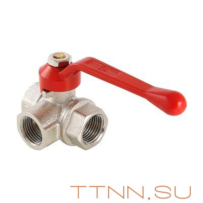 Кран шаровый трехходовой Valtec 3/4 VT.361 Кран шаровый трехходовой Valtec 3/4 VT.361