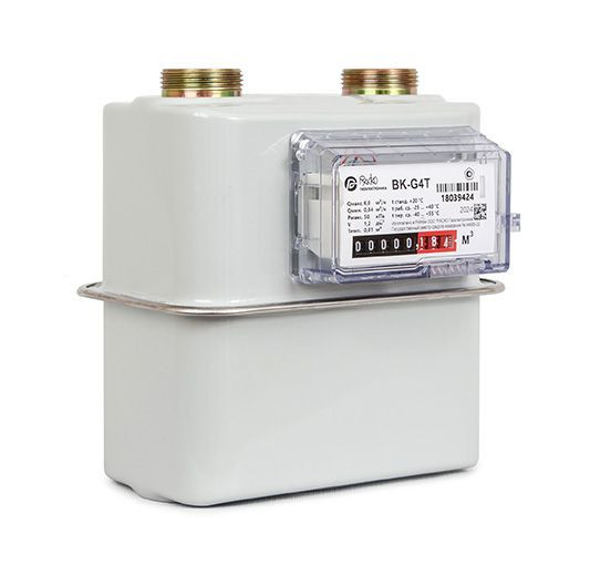 Счетчик газа ВК-G4Т Левый с ТК, 110 мм, 1 1/4 Раско Газэлектроника
