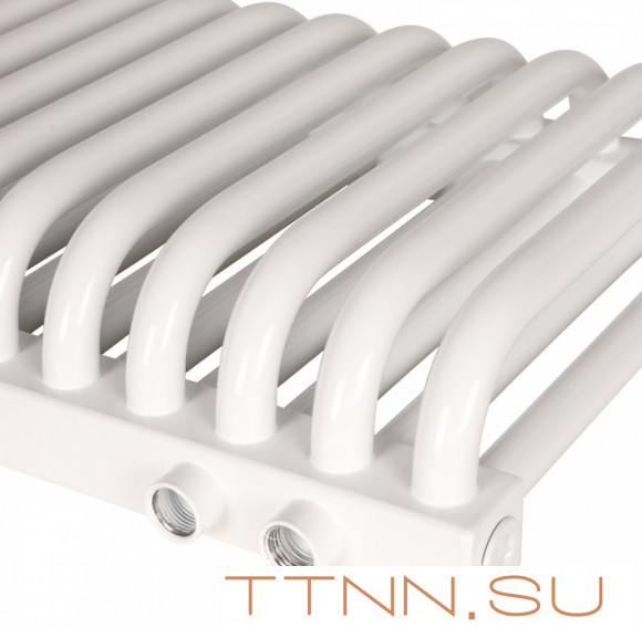 Стальной трубчатый радиатор 2-колончатый Rommer RST 2030/16 нижнее правое подключение RAL9016 Стальной трубчатый радиатор 2-колончатый Rommer RST 2030/16 нижнее правое подключение RAL9016