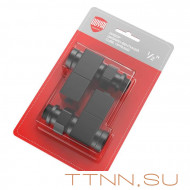 Набор вентелей Royal Thermo CUBE, ПРЯМОЙ, (2 шт) черный Набор вентелей Royal Thermo CUBE, ПРЯМОЙ, (2 шт) черный