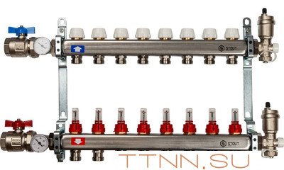 Коллектор с расходомерами STOUT SMS 0907 000008 Коллектор с расходомерами STOUT SMS 0907 000008