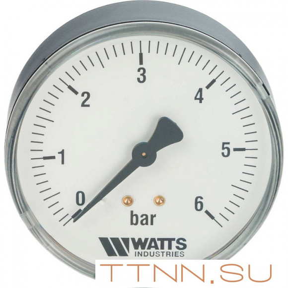 Манометр аксиальный Watts F+R100(MDA) 50/6x1/4" Манометр аксиальный Watts F+R100(MDA) 50/6x1/4"