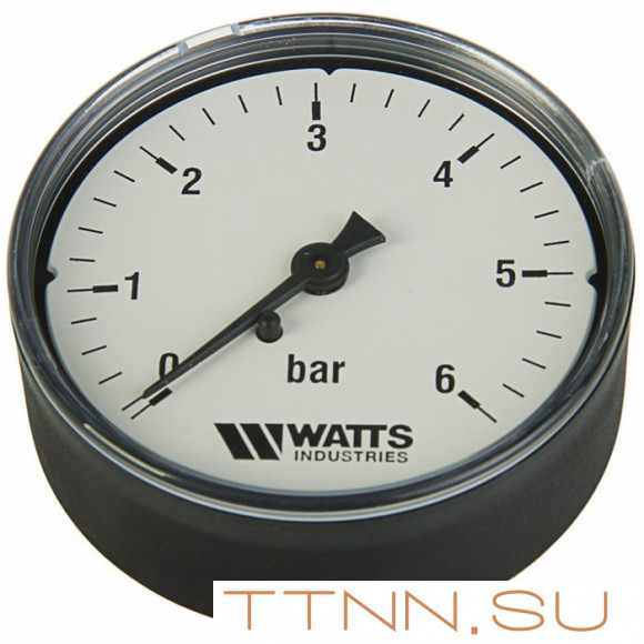 Манометр аксиальный Watts F+R100(MDA) 50/6x1/4" Манометр аксиальный Watts F+R100(MDA) 50/6x1/4"