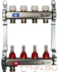 Коллектор с расходомерами STOUT SMS 0917 000004 Коллектор с расходомерами STOUT SMS 0917 000004