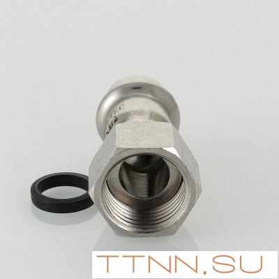 Соединитель из нержавеющей стали с накидной гайкой Valtec 15х1/2" Соединитель из нержавеющей стали с накидной гайкой Valtec 15х1/2"