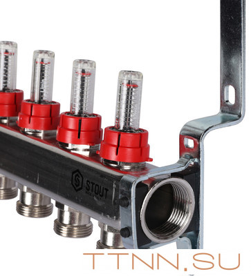 Коллектор с расходомерами STOUT SMS 0917 000013 Коллектор с расходомерами STOUT SMS 0917 000013