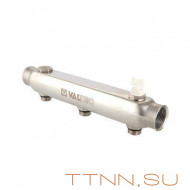 Коллектор из нержавеющей стали Valtec 100 мм, 1"х 6 выхода 1/2" VTc.510.SS.060406 Коллектор из нержавеющей стали Valtec 100 мм, 1"х 6 выхода 1/2" VTc.510.SS.060406