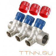 Коллектор с регулировочными вентилями и наружной резьбой Valtec 1*4*1/2 VT.560.N Коллектор с регулировочными вентилями и наружной резьбой Valtec 1*4*1/2 VT.560.N