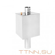 Бак нержавейка на трубе 80л д.120 (Прямоугольный) (AISI 439) Бак нержавейка на трубе 80л д.120 (Прямоугольный) (AISI 439)