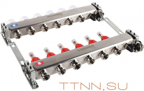 Для отопления Rommer 1"/3/4"x6 с расходомерами (RMS-1201-000006) Для отопления Rommer 1"/3/4"x6 с расходомерами (RMS-1201-000006)