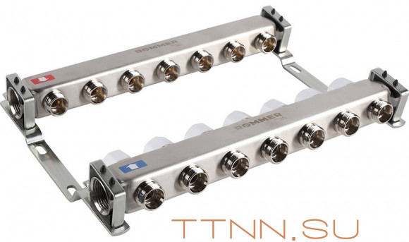 Для отопления Rommer 1"/3/4"x7 с запорными клапанами (RMS-3200-000007) Для отопления Rommer 1"/3/4"x7 с запорными клапанами (RMS-3200-000007)