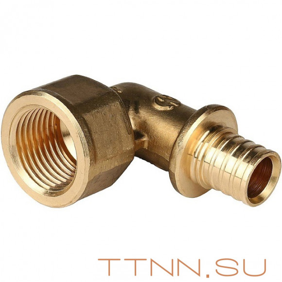 Угольник-переходник с внутренней резьбой 20xG 1/2" для труб из сшитого полиэтилена Угольник-переходник с внутренней резьбой 20xG 1/2" для труб из сшитого полиэтилена