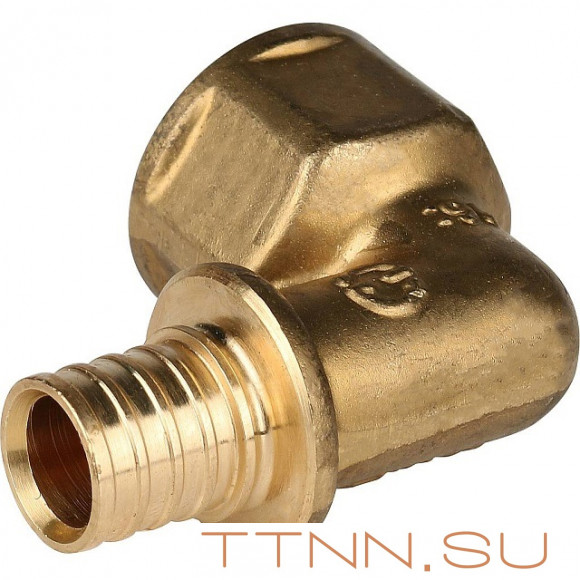 Угольник-переходник с внутренней резьбой 20xRp 3/4" для труб из сшитого полиэтилена Угольник-переходник с внутренней резьбой 20xRp 3/4" для труб из сшитого полиэтилена