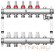 Коллектор для теплого пола Wester 1"-3/4 в сборе с расходомерами на 5 выходов Коллектор для теплого пола Wester 1"-3/4 в сборе с расходомерами на 5 выходов