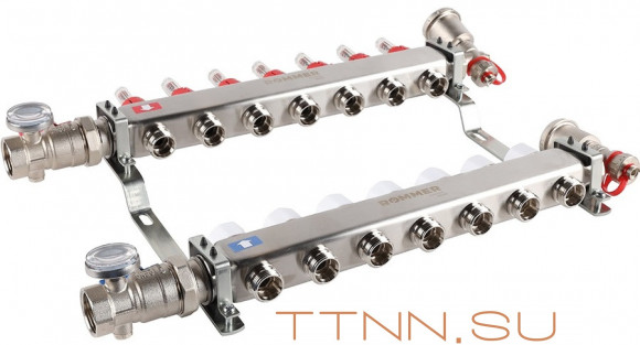 Для отопления Rommer 1"/3/4"x7 с расходомерами (RMS-1210-000007) Для отопления Rommer 1"/3/4"x7 с расходомерами (RMS-1210-000007)