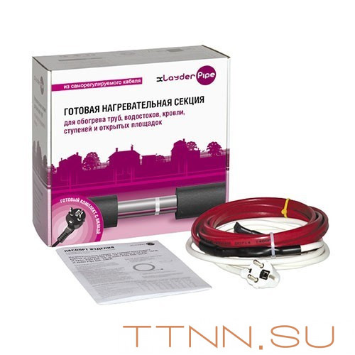 Комплект для обогрева труб с защитным экраном xLayder Pipe EHL-16CR-9, 16 Вт/9 м Комплект для обогрева труб с защитным экраном xLayder Pipe EHL-16CR-9, 16 Вт/9 м