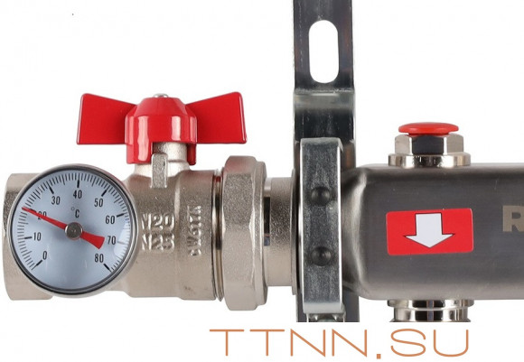 Для отопления Rommer 1"/3/4"x9 с запорными клапанами (RMS-3210-000009) Для отопления Rommer 1"/3/4"x9 с запорными клапанами (RMS-3210-000009)